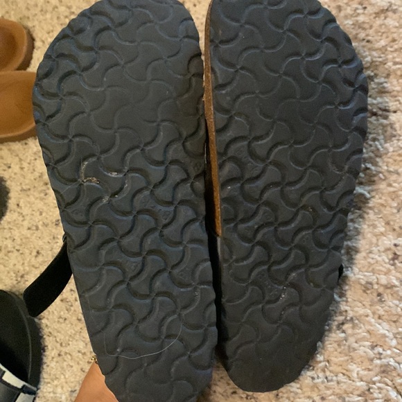 Birkenstock Gizeh Birko-Flor leather dark silver / grey metallic sandals - Picture 4 of 4